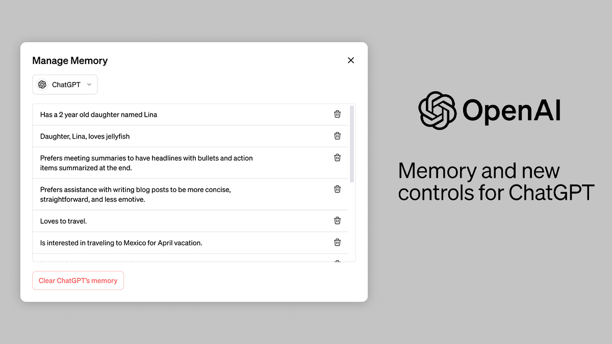 Memory and new controls for ChatGPT 1